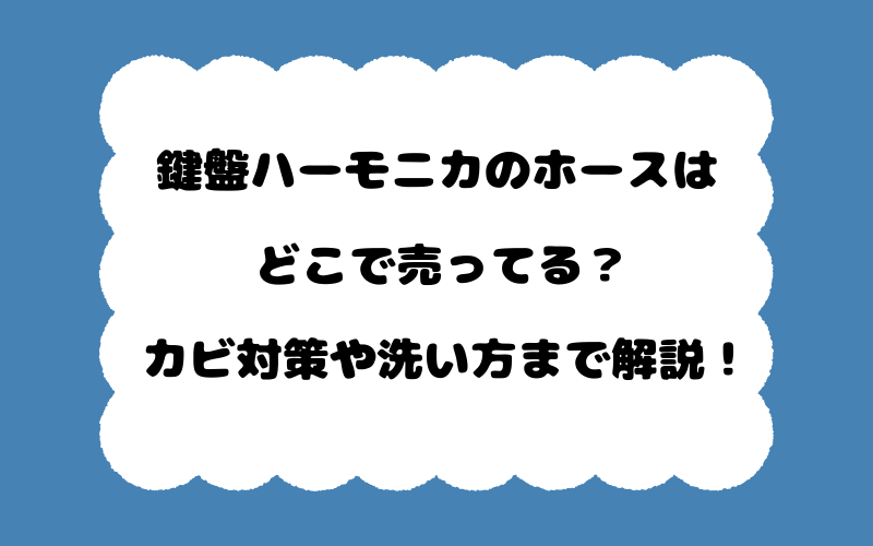 鍵盤ハーモニカのホースはどこで売ってる？カビ対策や洗い方まで解説！